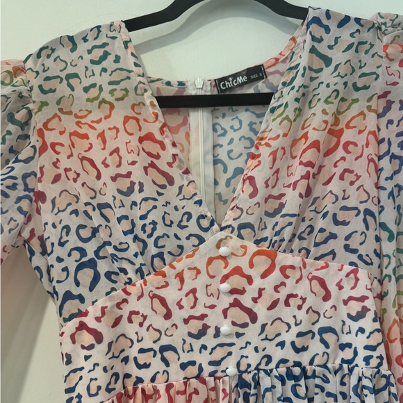 EUC rainbow leopard print maxi - Picture 2 of 6